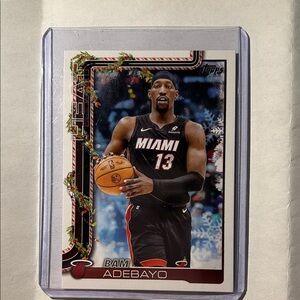 Topps Miami Basketball Card with Black and Red Uniform Bam Adebayo